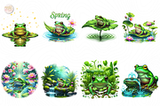 Froggy Spring Clipart PNG Cute Frog, an Animal Illustration by KennedyStudio (Thumbnail 2 of 4)