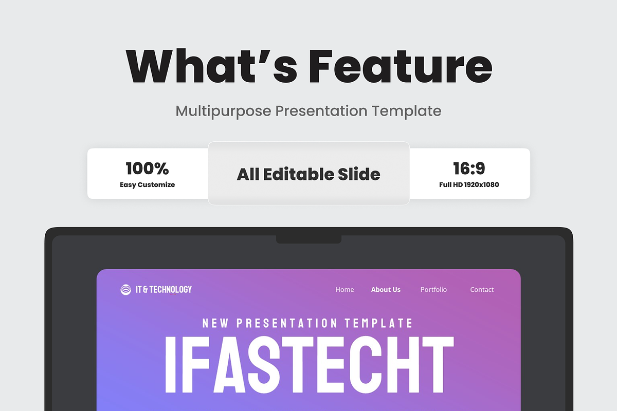 Ifastech It & Technology PowerPoint, a Presentation Template by SquidPixey (Photo 2 of 6)