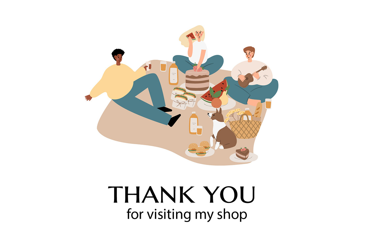 Summer picnic clipart | svg, png, ai, a Person Illustration by LyubovZaytseva (Photo 14 of 14)