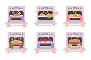 Hands cooking in gloves. Chefs take, a Food Illustration by LadadikArt (Thumbnail 1 of 3)