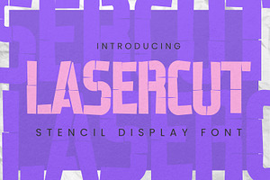 LASERCUT - Stencil Display Font