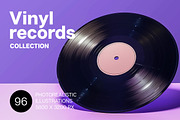 Vinyl records. Collection, an Object Illustration by Handmadefont (Thumbnail 1 of 14)