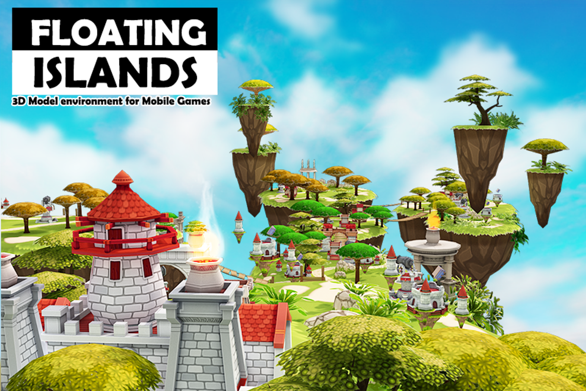 Floating Islands, an Environmental 3D Model by Souchenki (Photo 1 of 17)