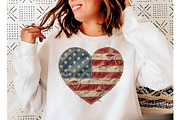 USA Patchwork American Heart Png, an Illustration by Designking (Thumbnail 5 of 6)