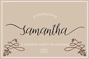samantha script, a Script Font by akrtype (Thumbnail 2 of 7)