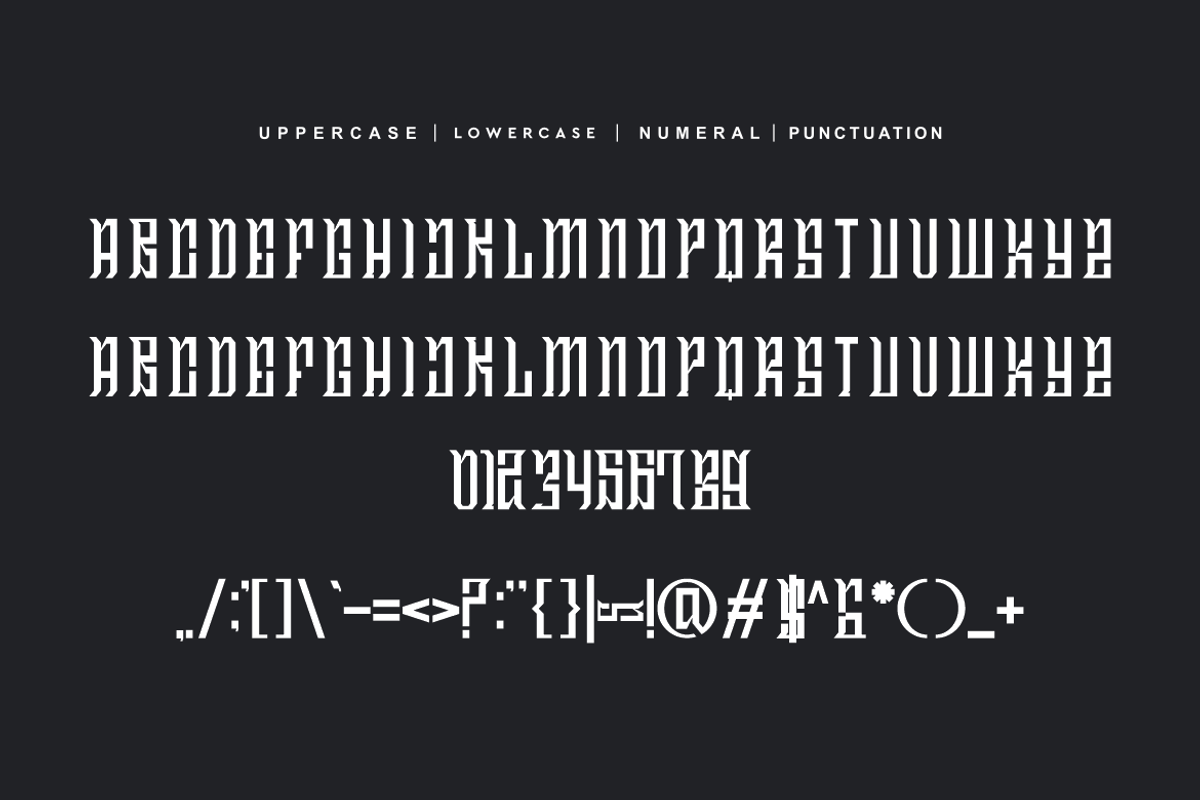 Besovero - Artdeco & Gothic Font, a Blackletter Font by QR Design Studio (Photo 5 of 6)