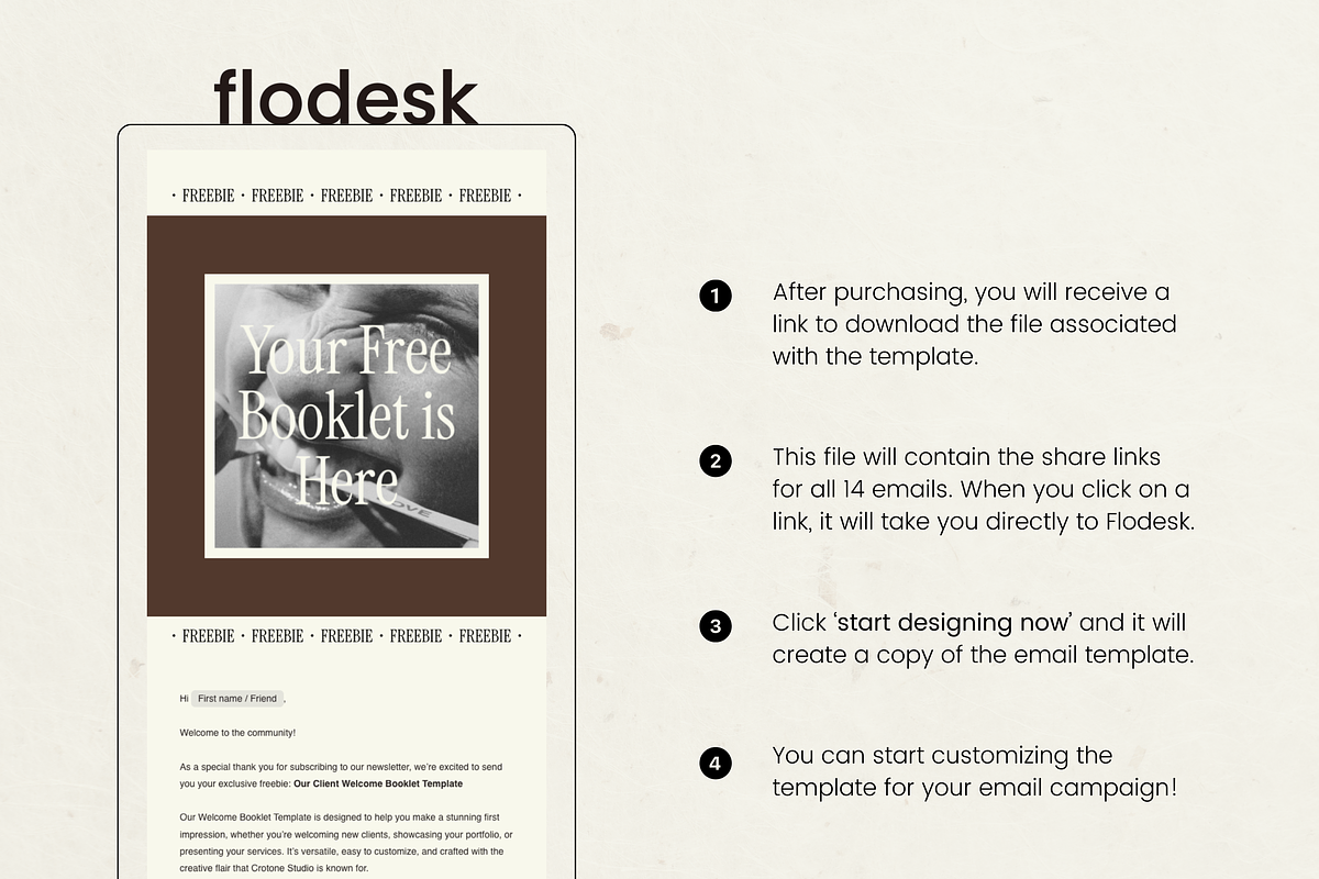 Flodesk Email Newsletter Templates, an Email Template by Branding Babe Co. (Photo 5 of 6)
