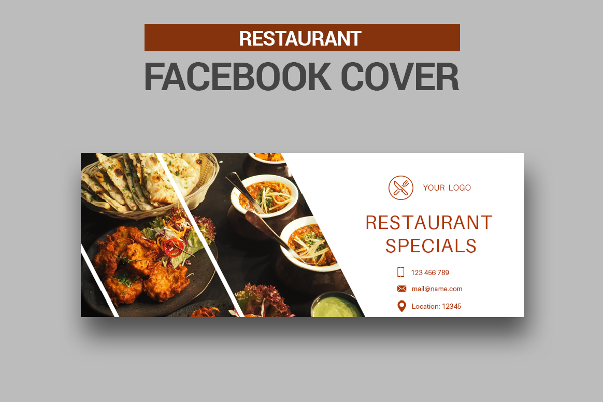 6 Restaurant Facebook Covers, a Social Media Template by Creatricks (Photo 6 of 7)