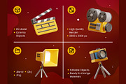 Cinema 3D Icons, an Object 3D Model by Rakata Studio (Thumbnail 2 of 7)