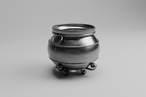 3D Iron Cauldron Medieval, an Object 3D Model by Dudukbersama