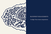 Blue Indian Block Print: Elements, a Pattern Graphic by StabuLaRasa illustration (Thumbnail 1 of 5)
