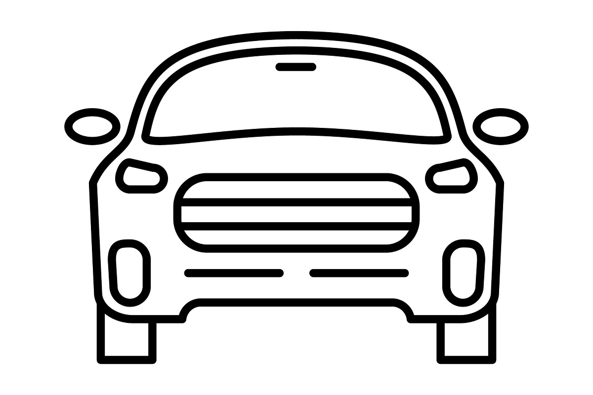 Car icon, an Outline Icon by Sumberpangan