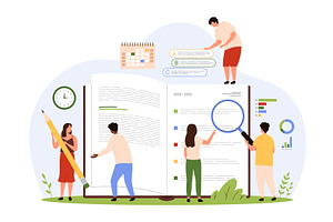 Information analysis, data, an Education Illustration by Flashvector