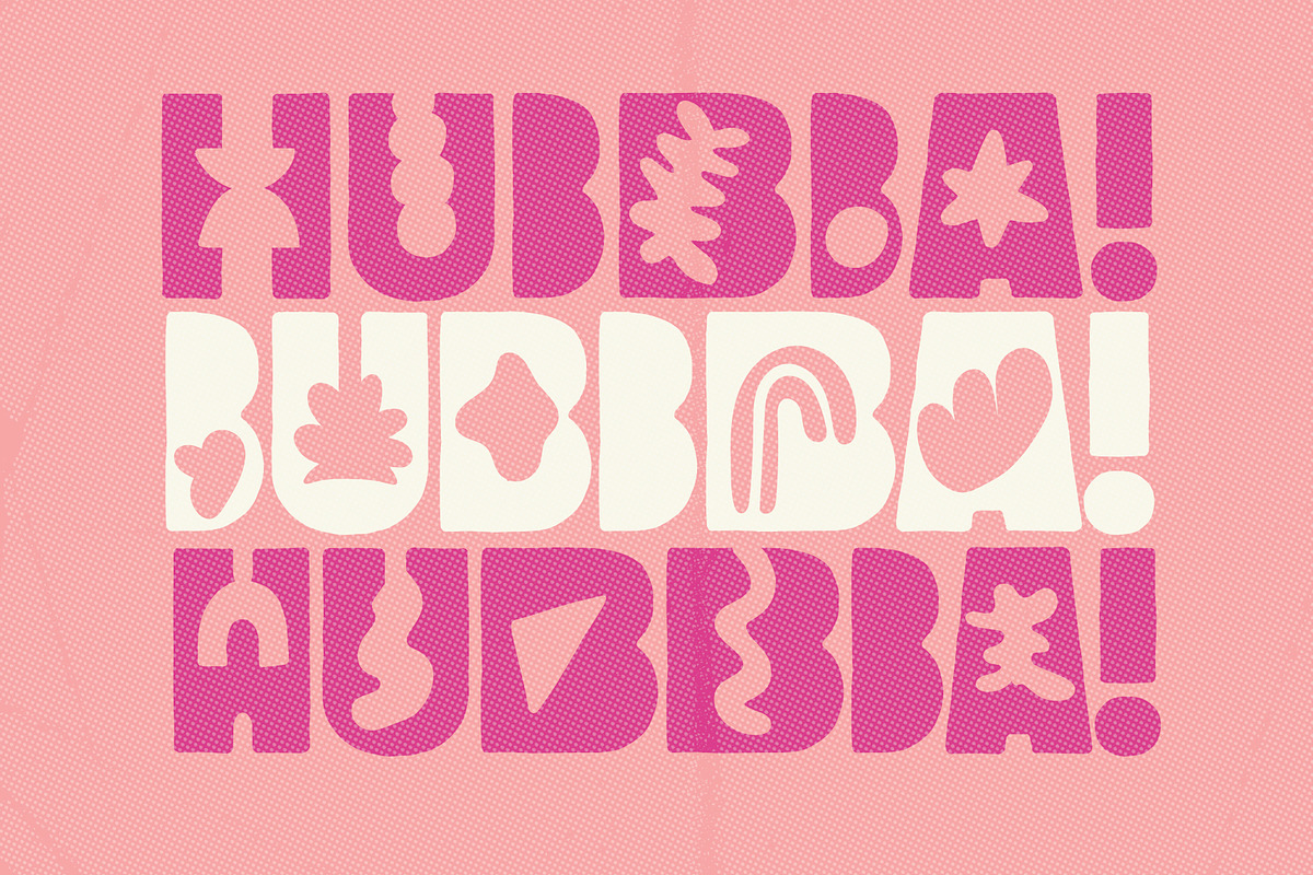 Bubbbo - Fun and chunky font, a Sans Serif Font by Drawwwn (Photo 9 of 9)
