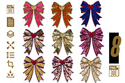 Heart Glitter Bow Clipart Bundle, a Graphic by iloveTemplate (Thumbnail 1 of 6)