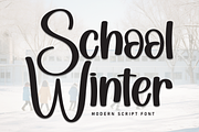 School Winter | Script Font, a Script Font by Scratchones (Thumbnail 1 of 8)