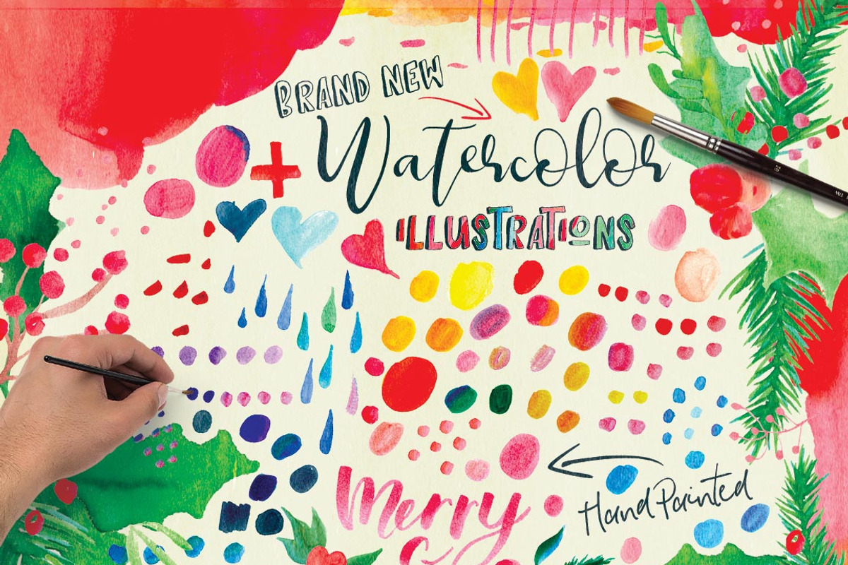Font & Watercolor Bundle 92% OFF preview 3