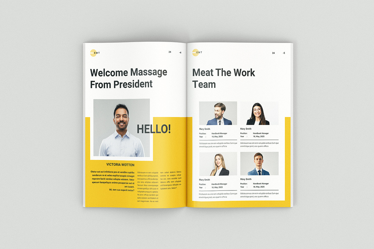 The Employee Handbook Template, a Brochure Template by ArtisanaAura (Photo 3 of 14)