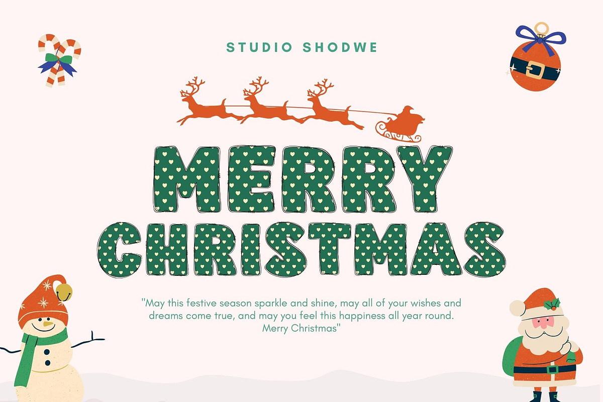 Fox Xmas-V4 Color Font, a Symbol Font by Fox7 By Rattana (Photo 3 of 7)