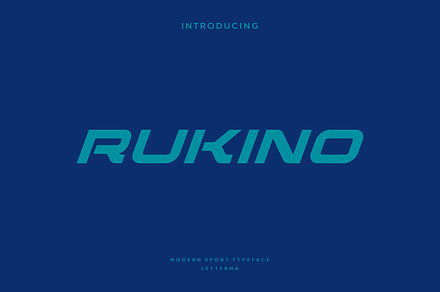 Rukino - Modern Display Typeface, a Sans Serif Font by Letterna