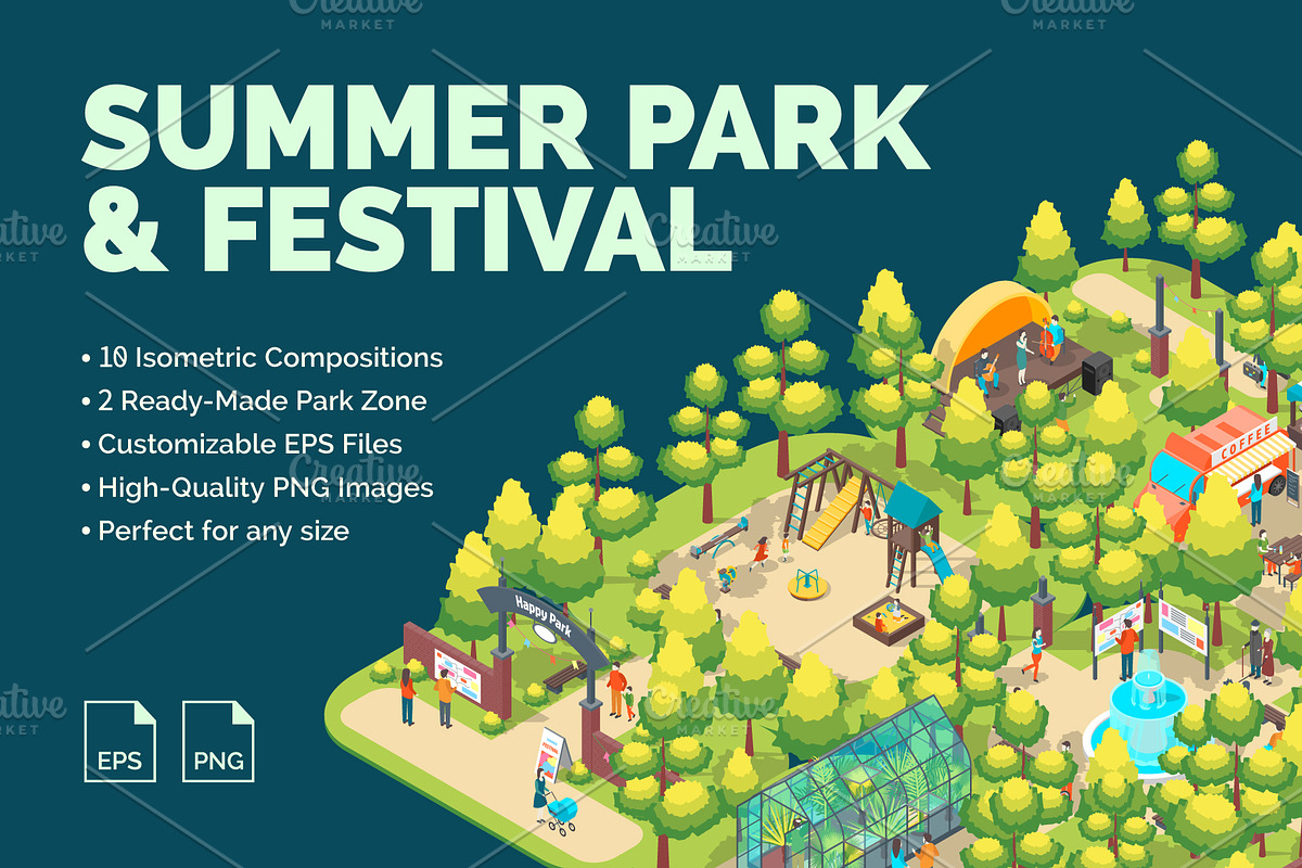 Summer Park and Fest Area, an Object Graphic by 35lab (Photo 1 of 6)