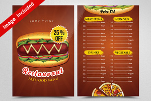 Restaurant Menu Print Templates