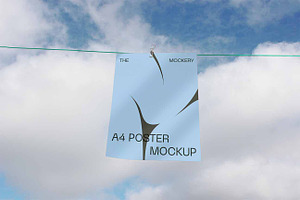 Realistic Poster Mockup Sky