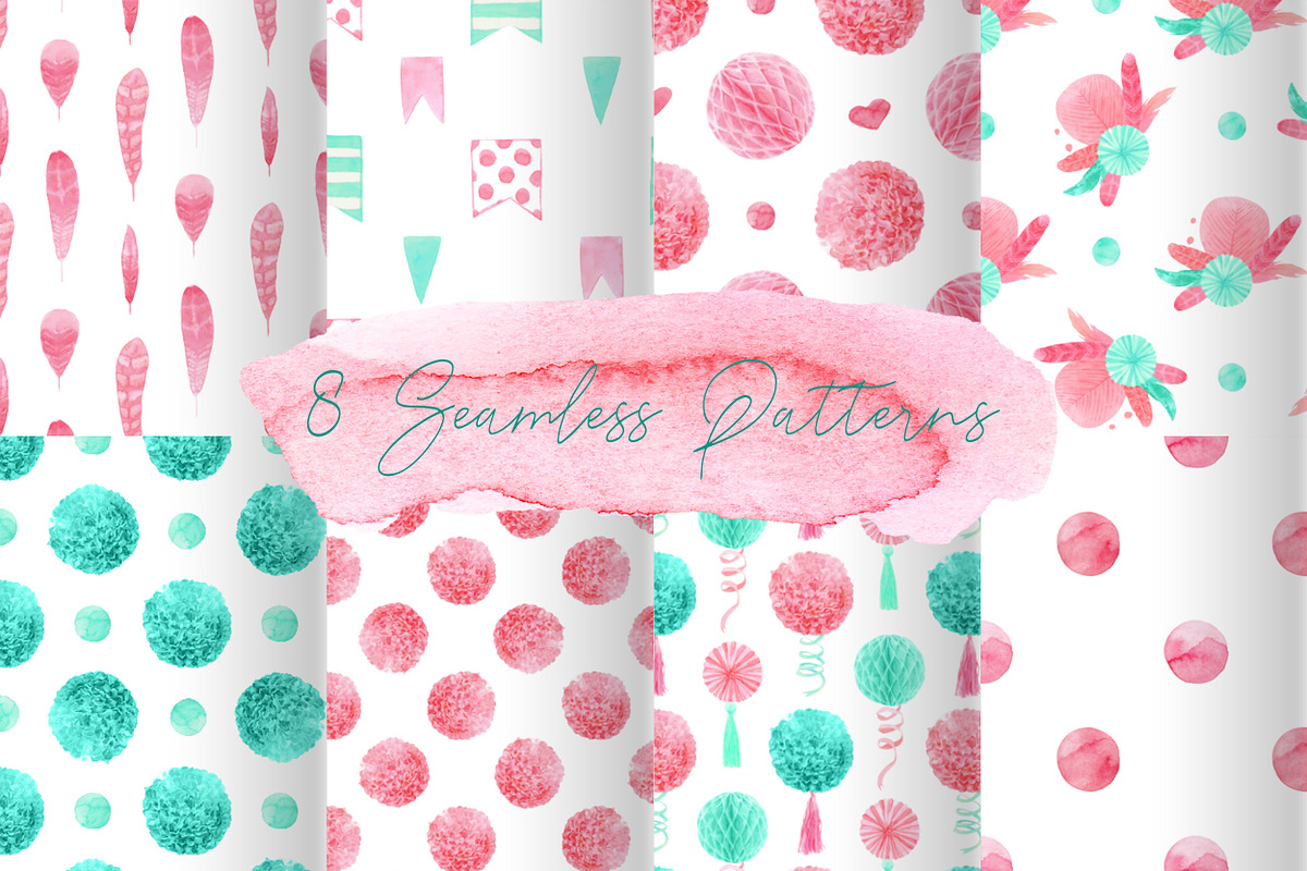 Paper Decor Watercolor Collection, a Decorative Illustration by Cat In Colour (Photo 4 of 6)