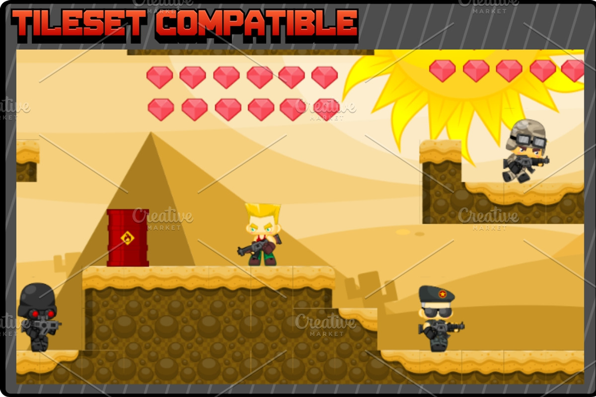 Characters Spritesheet, a Texture Illustration by pzUH (Photo 3 of 4)