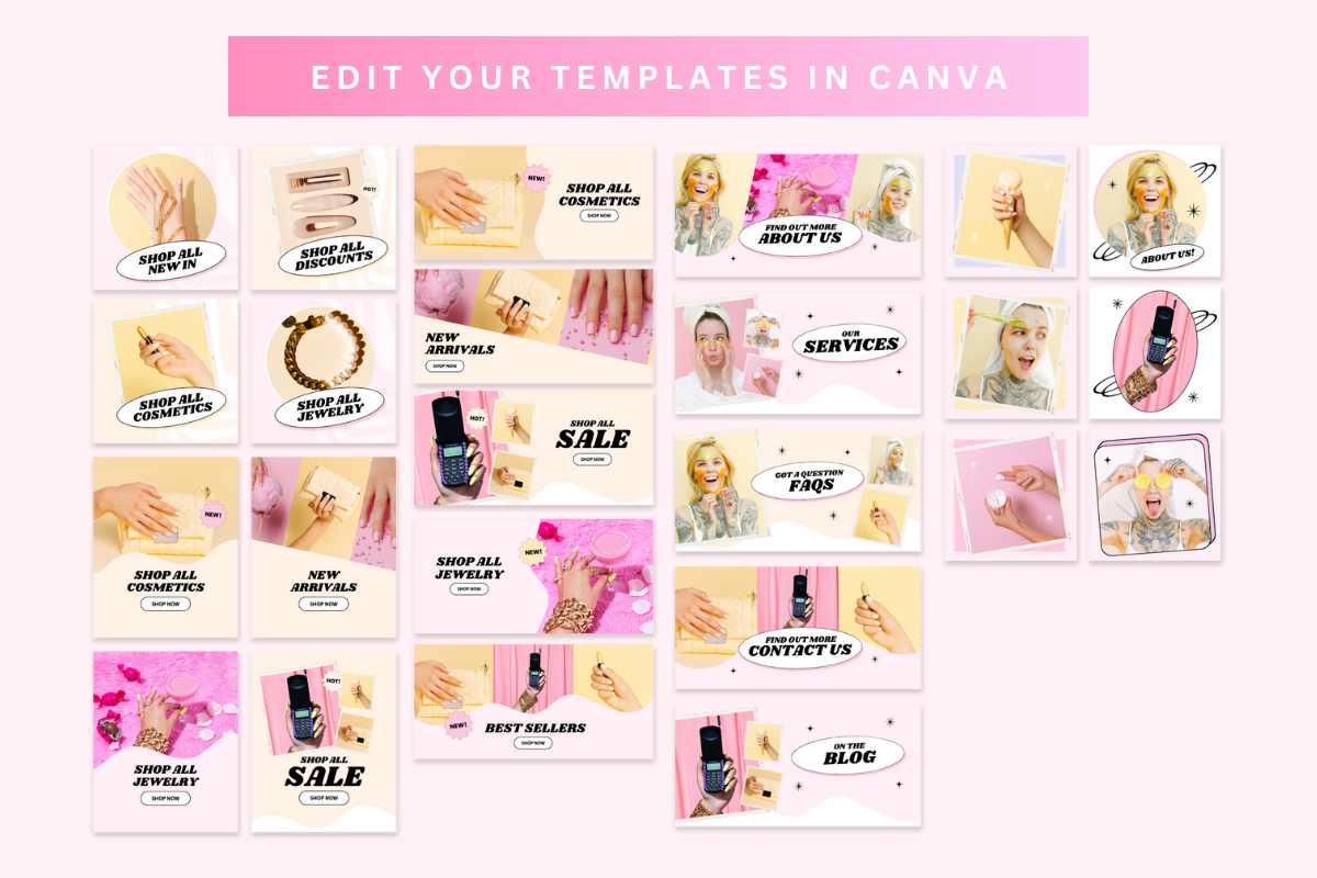 Pink Shopify Store Banner Designs, a Shopify Template by Template Twist Shop (Photo 2 of 5)