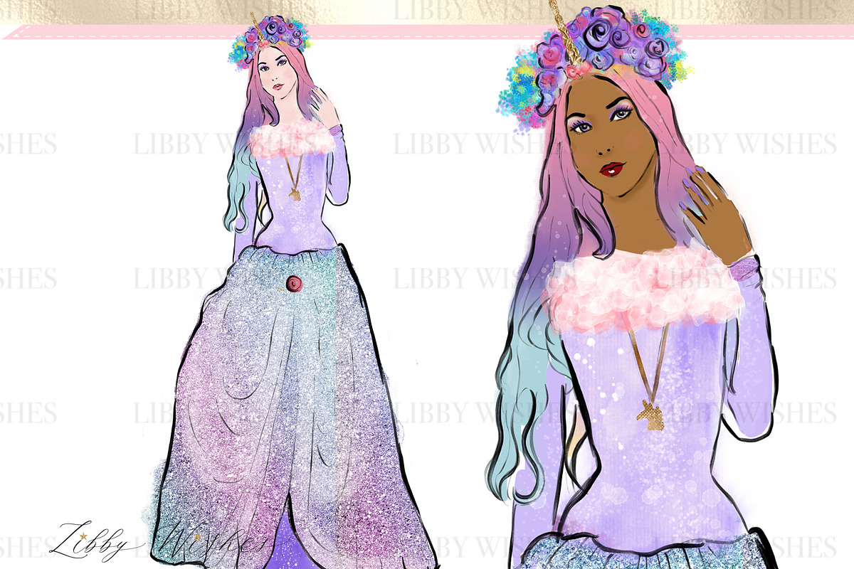 Unicorn Dreams clipart, an Illustration by Libby Wishes (Photo 3 of 11)