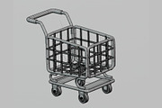 Shopping Cart, an Object 3D Model by fahad121 (Thumbnail 8 of 8)