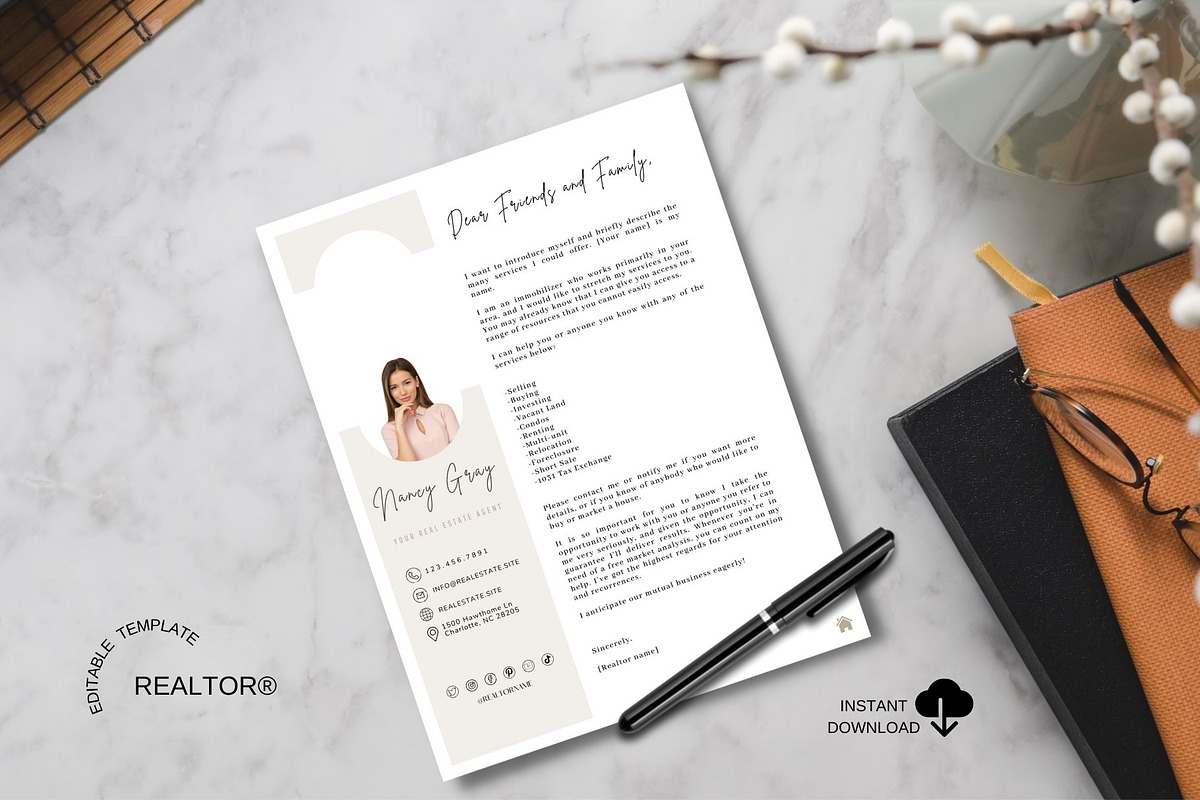 Real Estate New agent Intro letter, a Brochure Template by MediaKitTemplates (Photo 1 of 8)