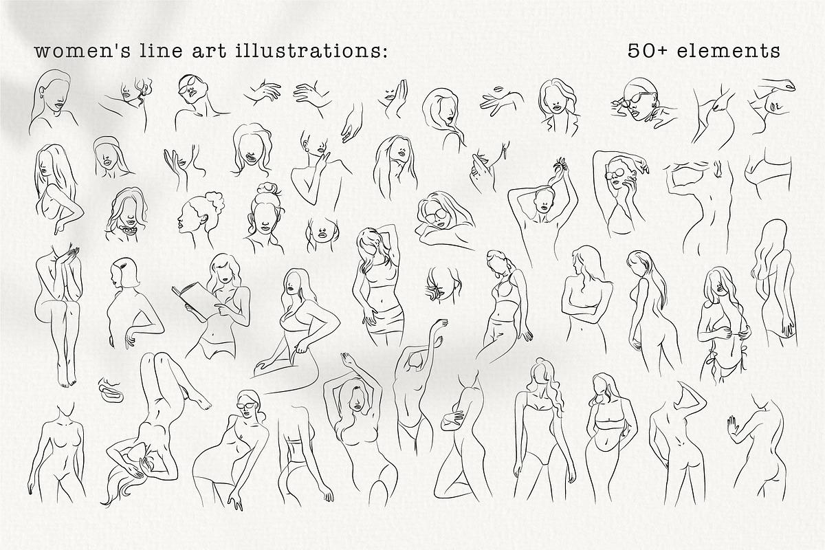 Women's Line Art Illustrations, a Person Illustration by La Petite Line Art (Photo 2 of 17)