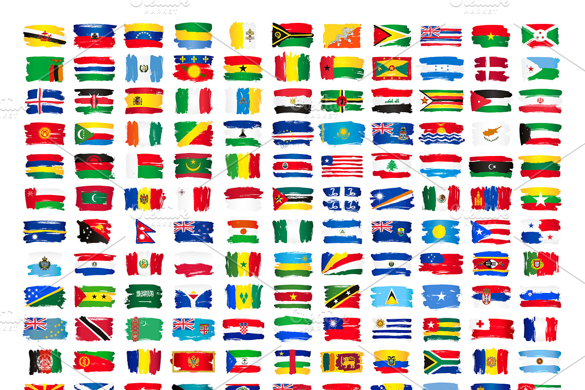 211 Flags Of The World, a Person Illustration by chekart