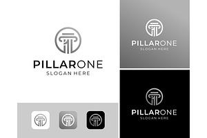 Pillar Law Number One Logo, a Branding & Logo Template by ika trisiana