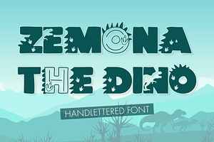 Zemona The Dino A Dinosaur Font