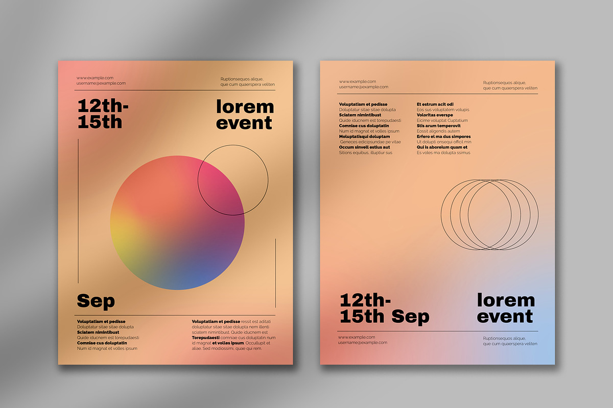 Gradient Minimal Poster, a Flyer Template by wavebreak (Photo 1 of 2)