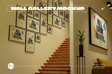 Wall Galery Mockup, a Household Mockup by herutage