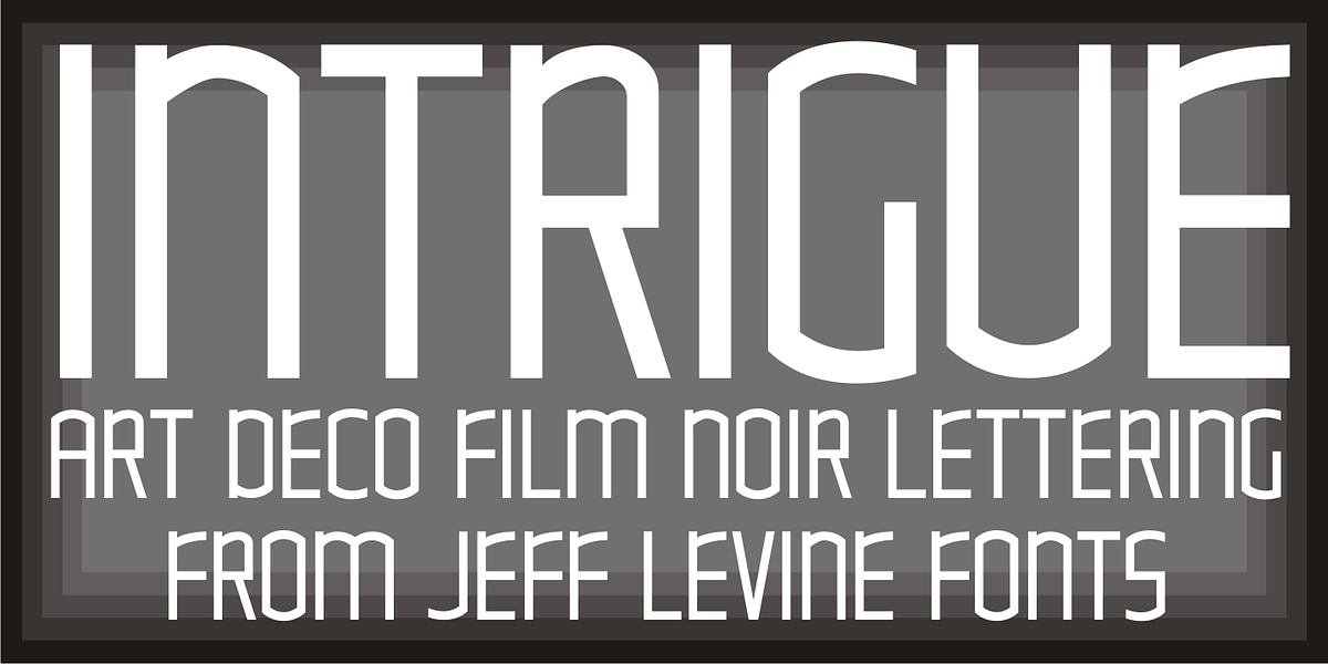 Intrigue JNL, a Font by Jeff Levine Fonts