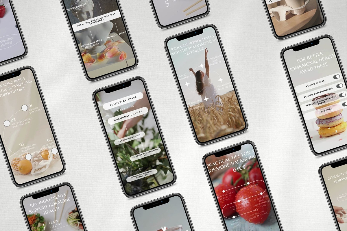 Hormone Health Instagram Reels, a Templates & Theme by CreativeTempHub (Photo 4 of 8)