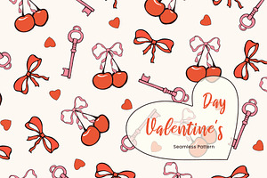 Whimsical Valentine Seamless Pattern