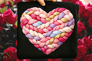 Glitter Crochet Yarn Valentine Heart, an Illustration by Craft Nest (Thumbnail 7 of 8)