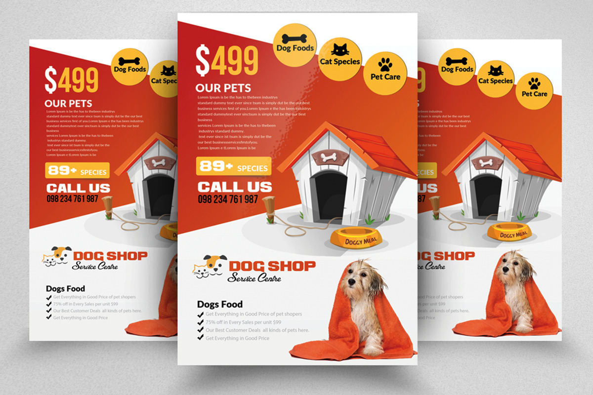 10 Pet Shop Flyer Bundle Vol:01, a Flyer Template by Business Flyers (Photo 9 of 11)