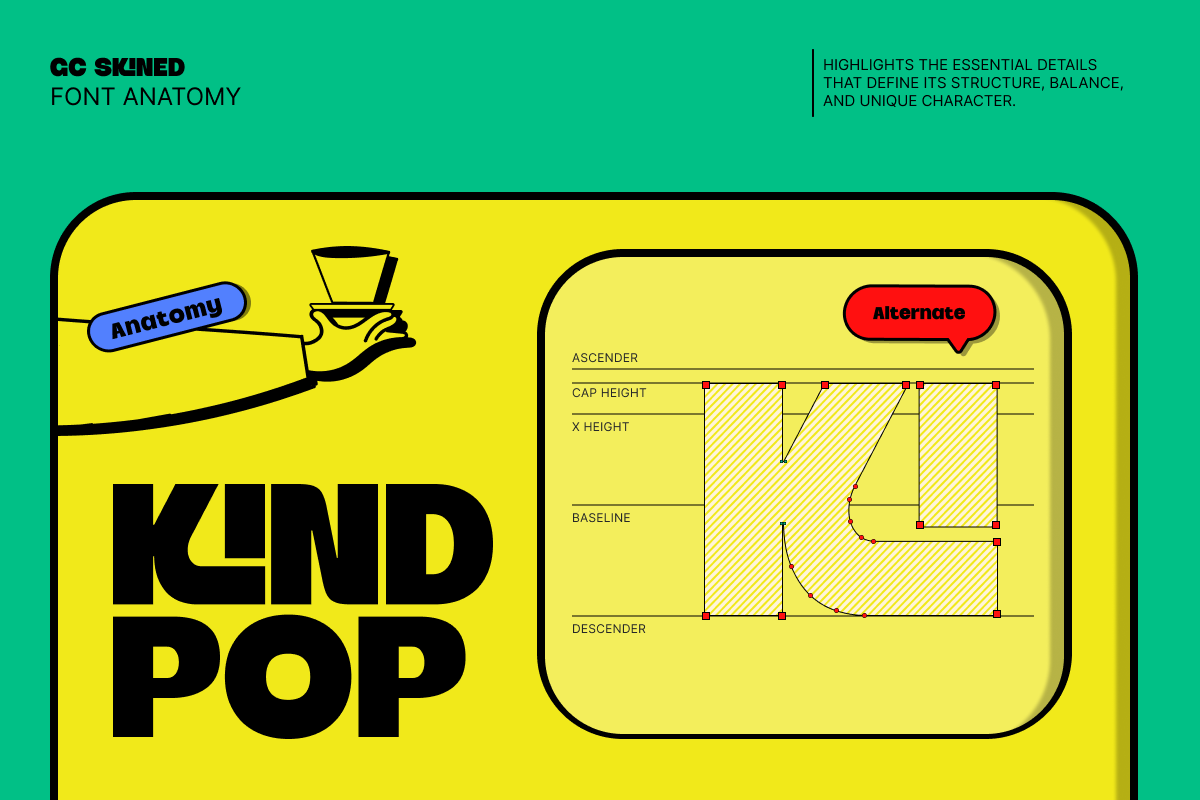 GC Skined – Bold Condensed Display, a Sans Serif Font by Glyphonic (Photo 6 of 15)