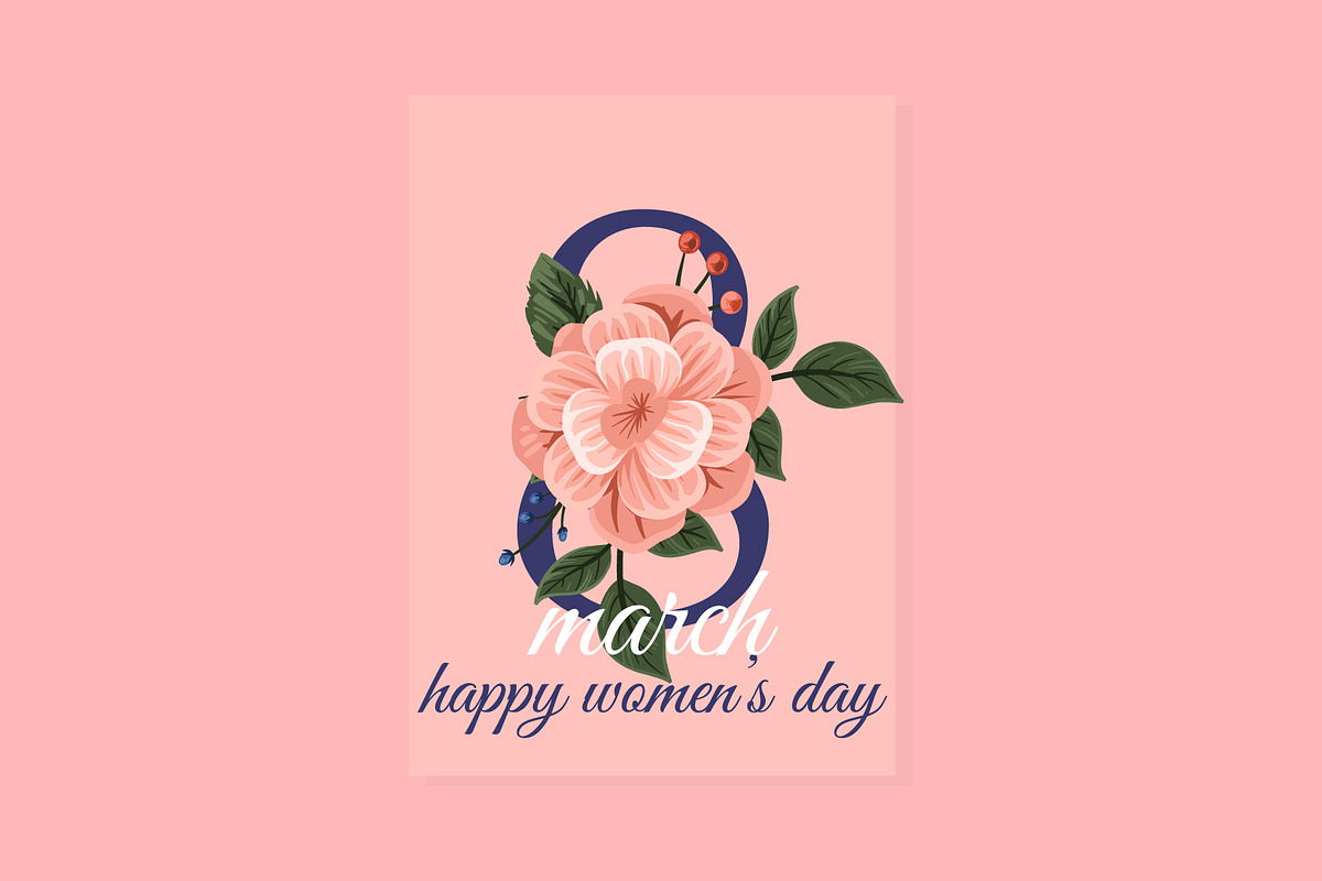 happy women's day cards set, a Card Template by designbydi (Photo 5 of 9)