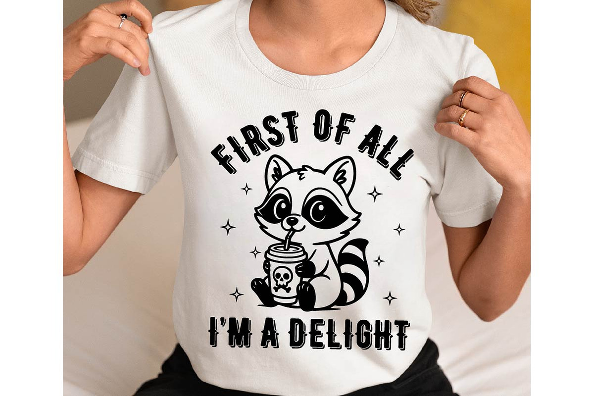 I'm Delight Funny Raccoon SVG Png, an Object Graphic by EllaMaiyaali (Photo 6 of 6)