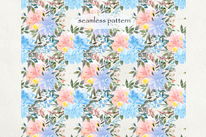 PNG Files Blush And Blue Flowers 1