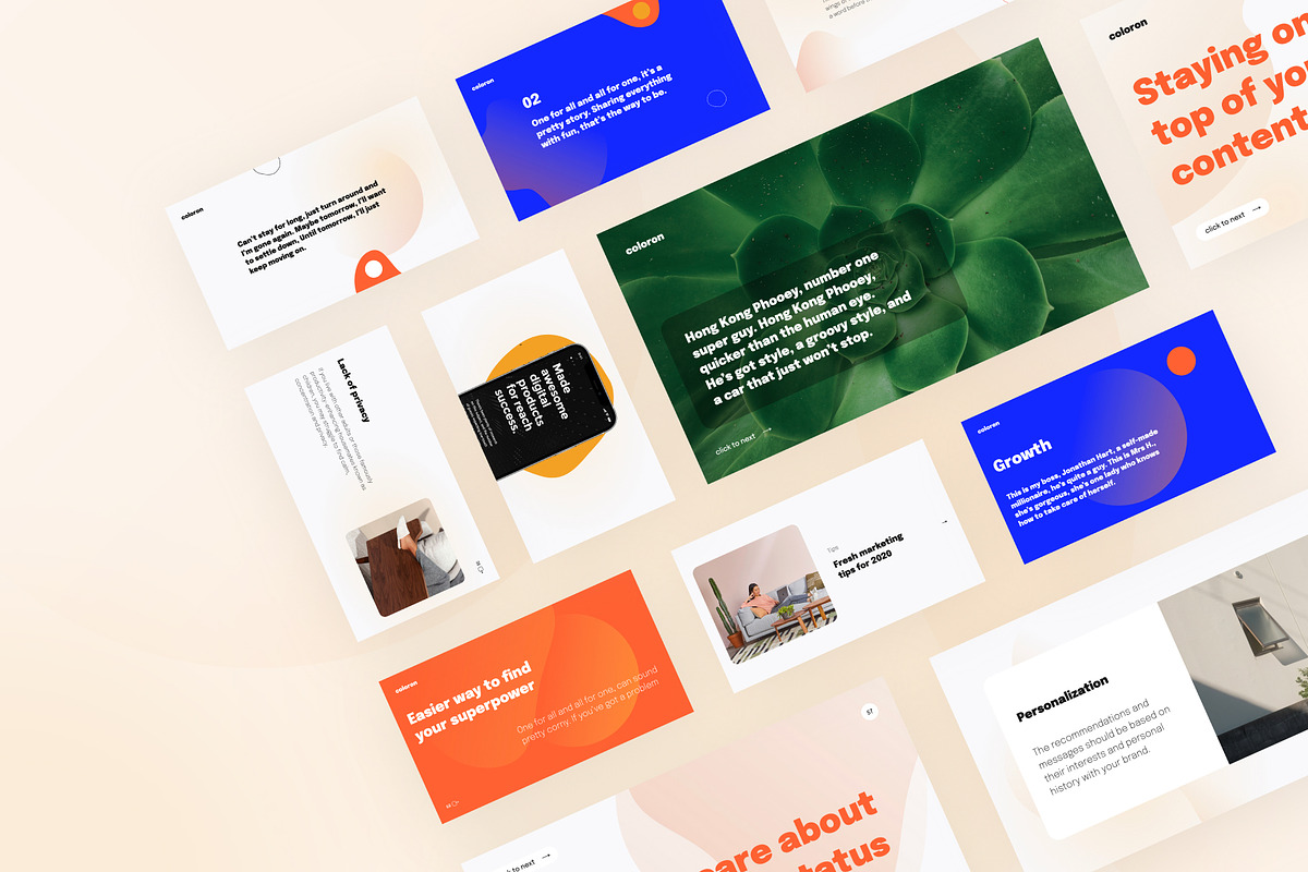 Coloron Creative PowerPoint Template, a Presentation Template by Vladislav Muslakov (Photo 5 of 16)