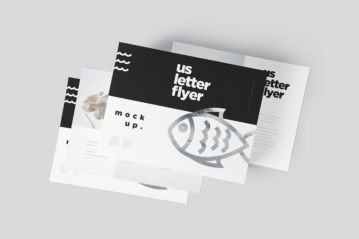 US Letter Landscape Flyer Mockups, a Product Mockup by GfxFoundry (Photo 5 of 6)